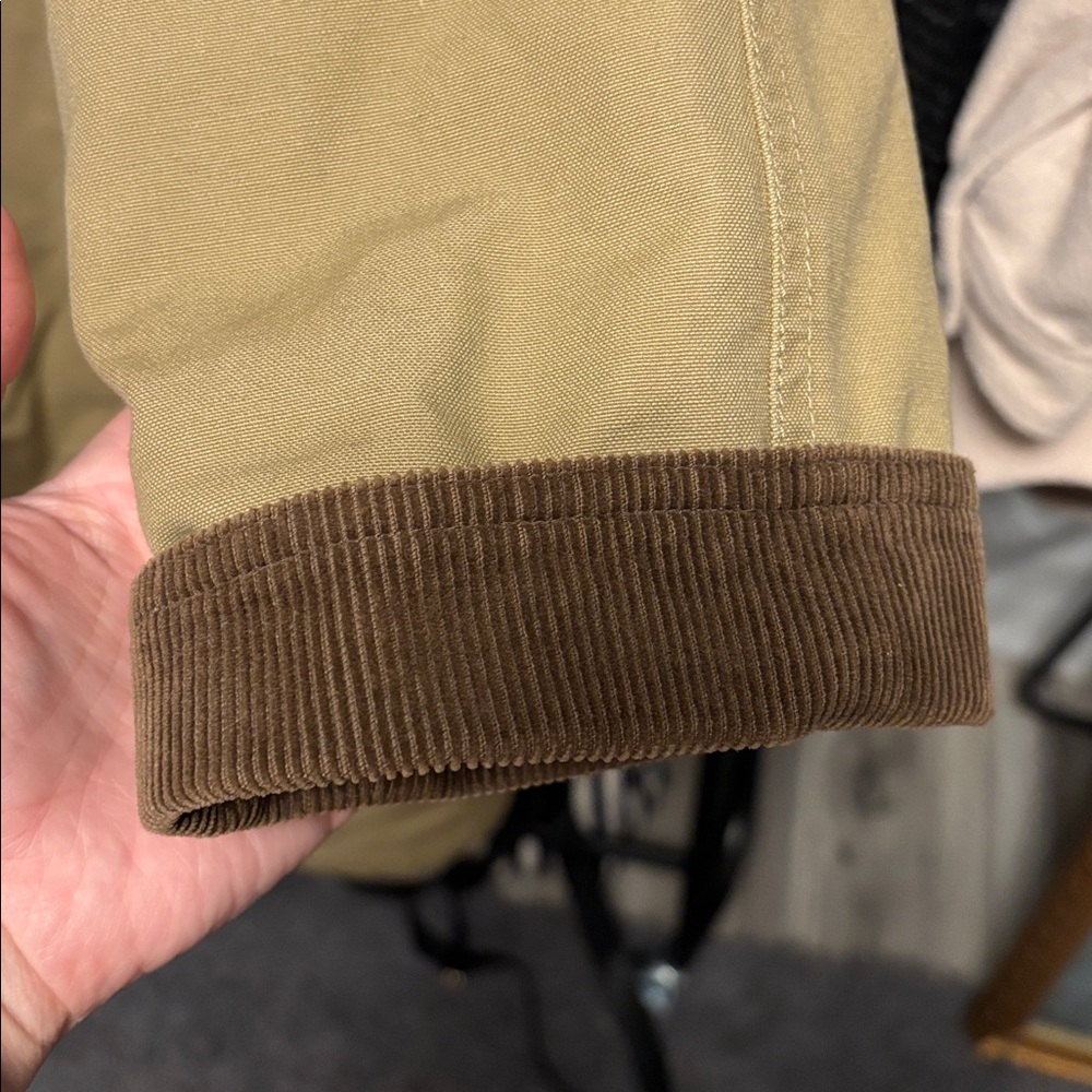 Vintage L.L. Bean Tan Canvas Blanket Lined Barn Coat Sz M - Picture 5 of 9